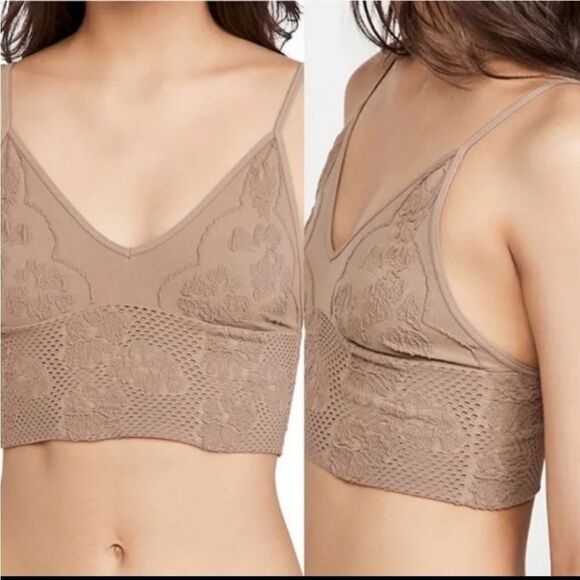 NWT Free People intimates Candy Seamless Bra in Sand - Picture 2 of 12